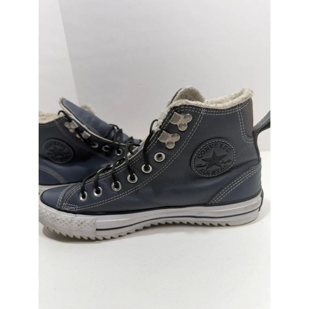Converse Chuck Taylor All Star City hiker gray Leather Faux Fur‎ Boots 144732C
